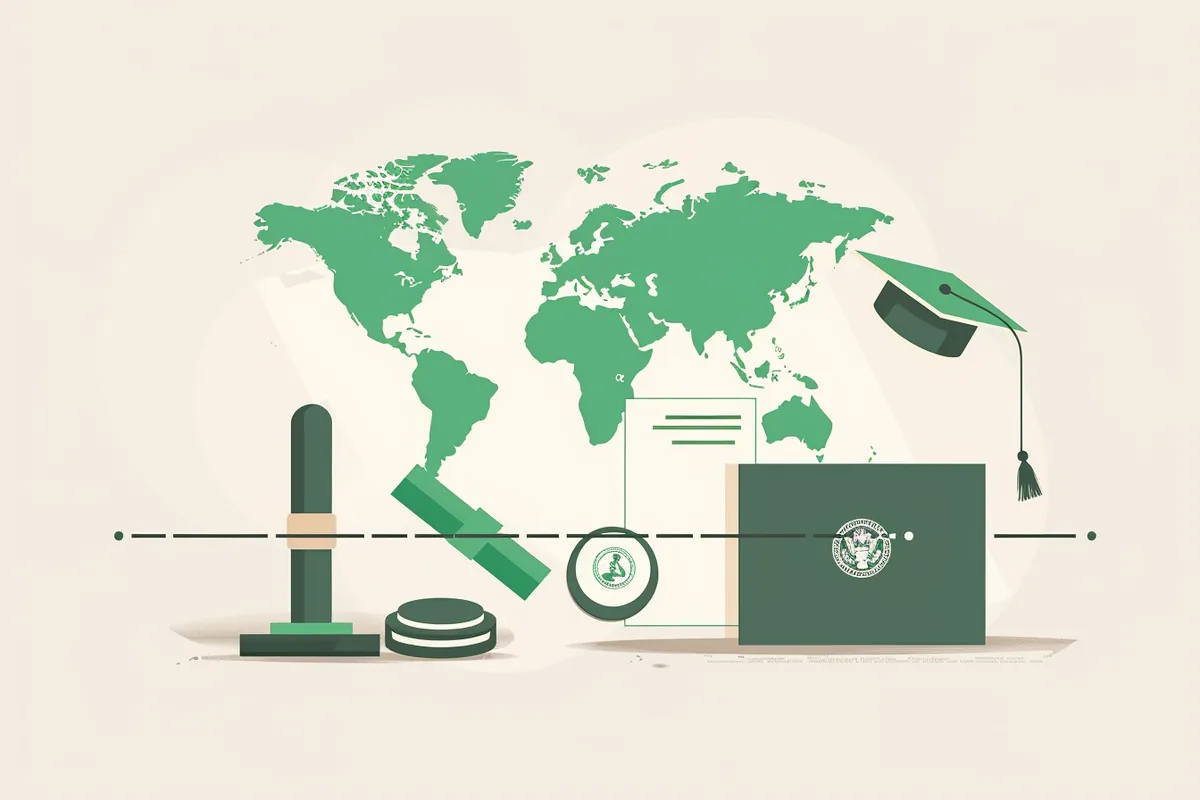 Illustration zum Thema Medizin-Bewerbung mit ausländischem Abitur