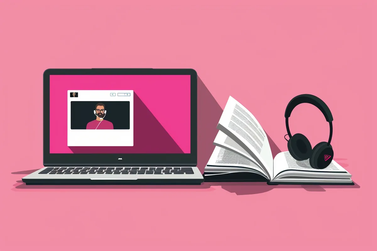 Illustration zum Thema Live-Online-Kurs vs. Selbstlernkurs: Was passt zu Dir?
