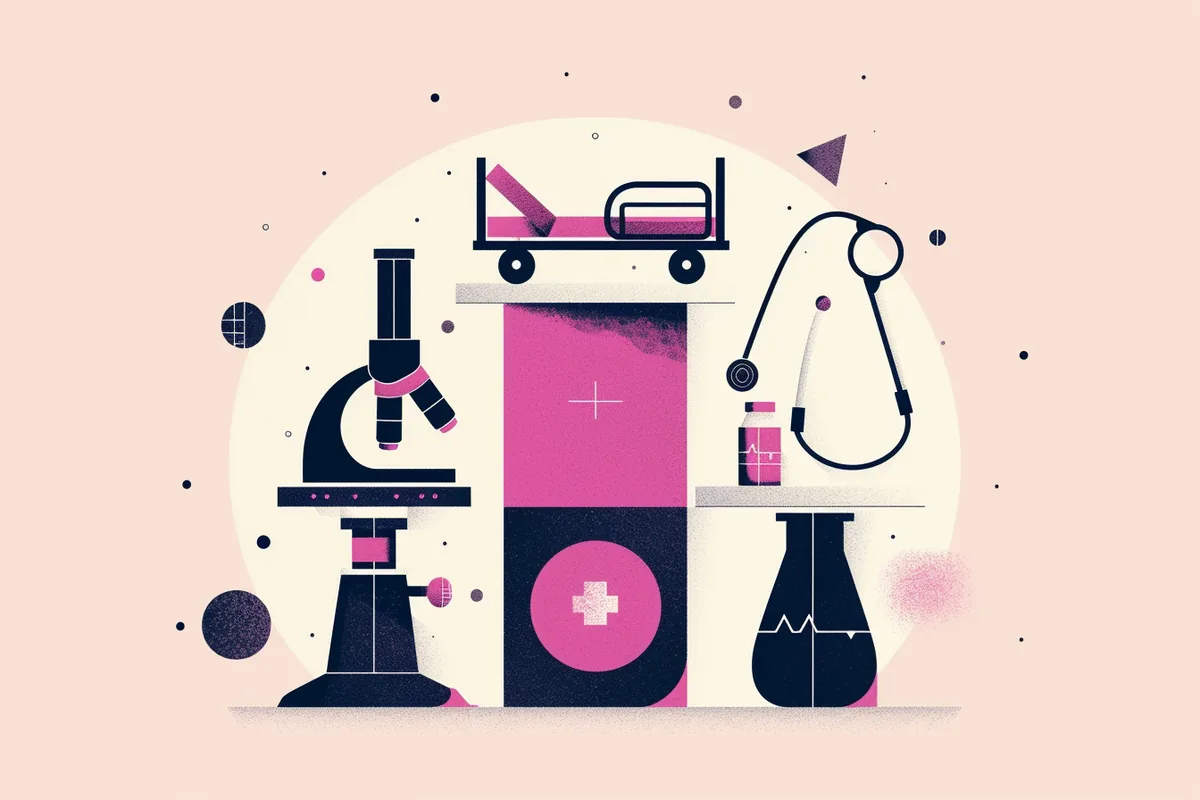 Illustration zum Thema Aufbau des Medizinstudiums: Vorklinik, Klinik und PJ