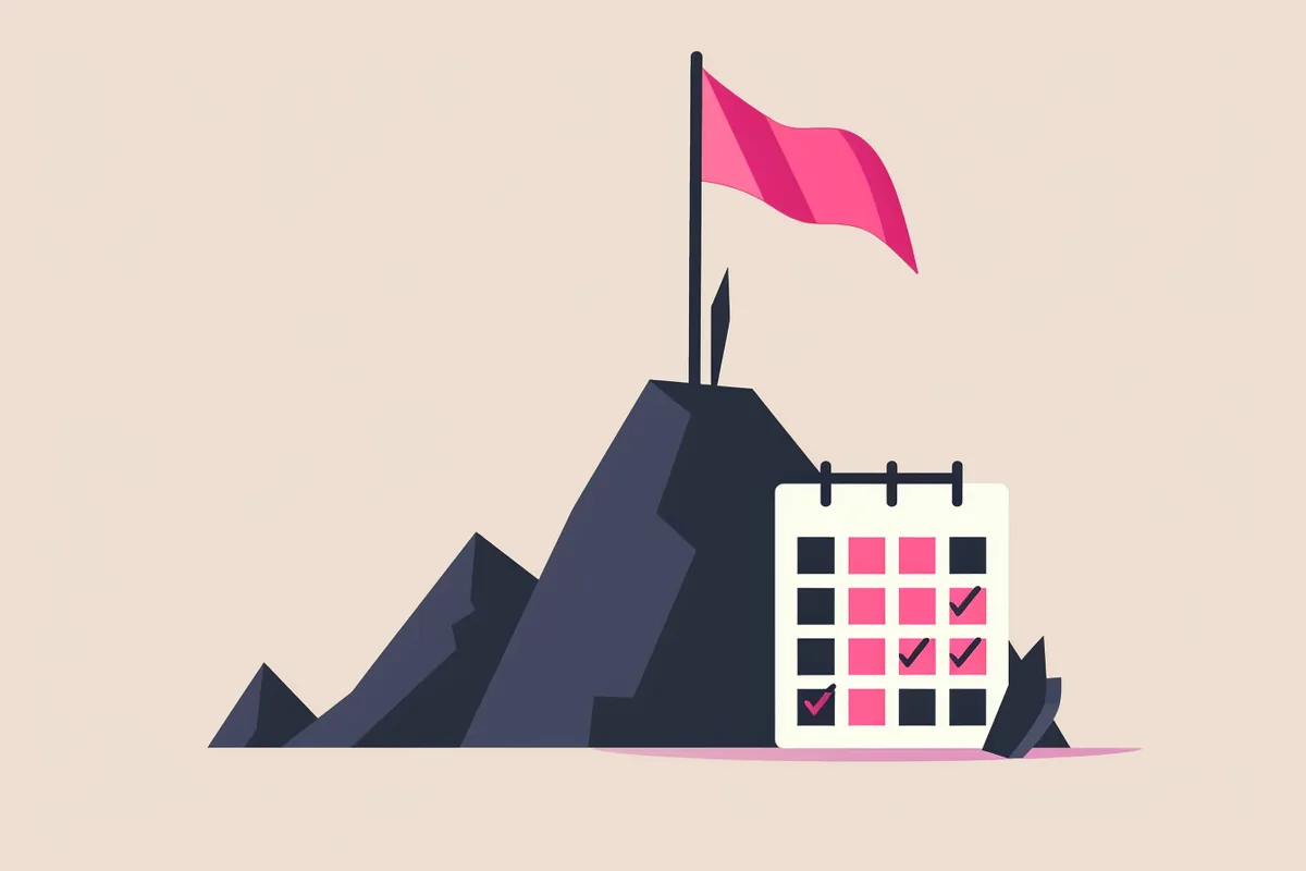 Illustration zum Thema Motivation halten über Monate der Vorbereitung
