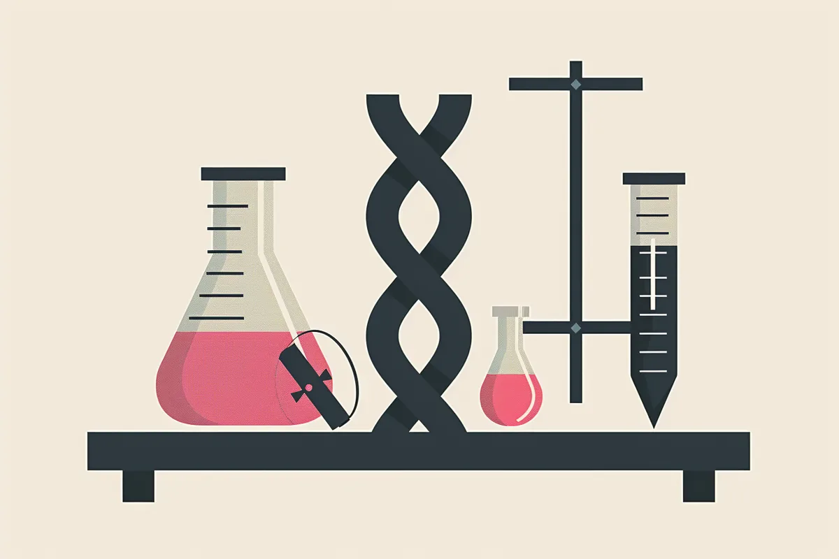 Illustration zum Thema Naturwissenschaftsfragen im TMSnat: Bio, Chemie, Physik & Mathe